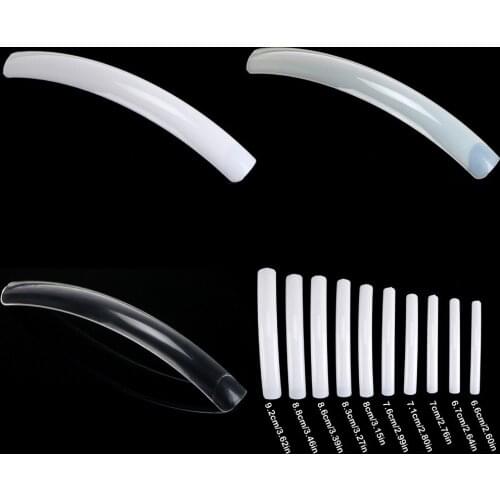 10 Pcs Super Long False Nail Art Tips Set Acrylic Gel Salon Tools