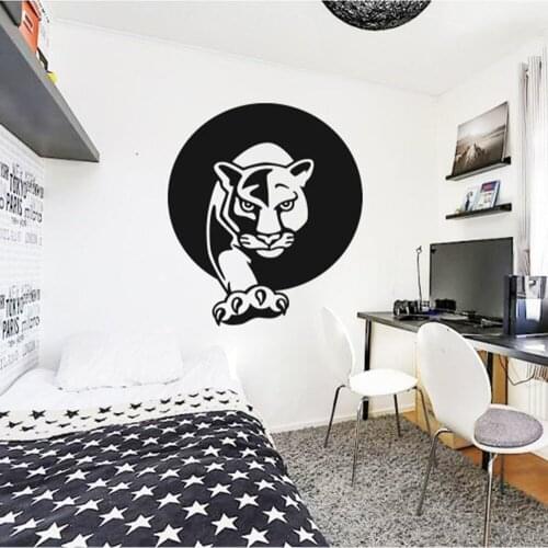 Panther Wall Stickers Animal Art Wall Decals For Boys Personalized Nursry Bedroom Decors Jaguar Pattern Removable B167