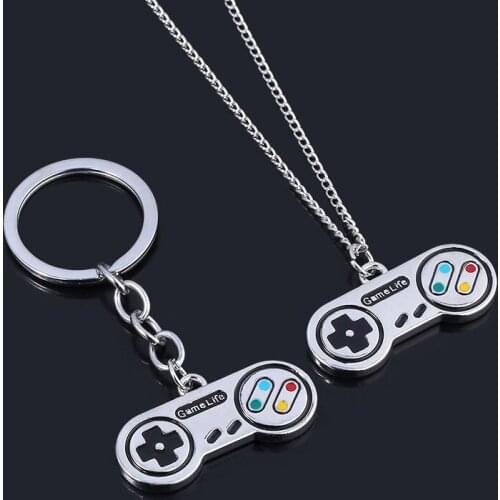 New Creative Personality Simulation Game Keychain Game Handle Simulation Joystick Model Key Holder Ring Men Women Trinket Gift