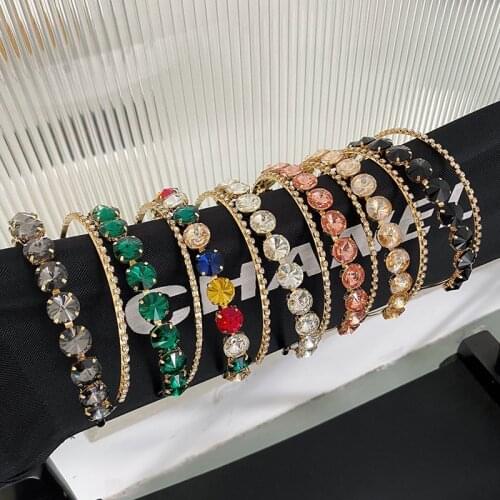 Colorful Gem Baroque Headbands For Women Diamond Hair Accessories Pearl Headband for Girls Crown Flower Hairbands Head Wrap