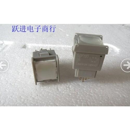 Original New 100% EP720G military-grade self-locking switch with LED light gold-plated 9pin embedded button switch