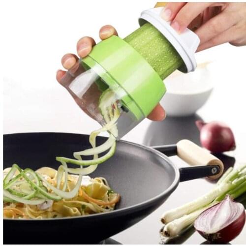 Handheld Spiral Vegetable Cutter Four In One Adjustable Grater Coil Slicer Spiral Grater Salad Tools Zucchini Noodle Spaghetti