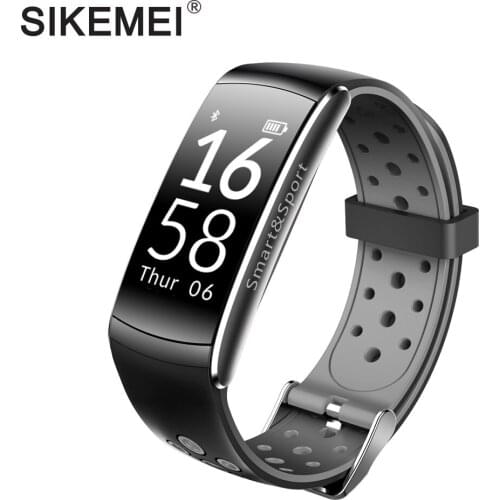 SIKEMEI Smart Wristband IP68 Waterproof Sport Band Heart Rate Smartband Fitness Tracker Smart Bracelet for iPhone iOS Android
