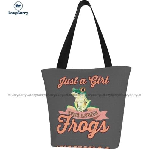 Crazy Frog Shopping Bag Reusable Cloth Business Handbag Female Bulk Bags
