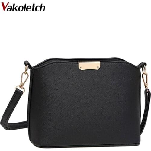 Women Messenger Bag Handbag PU Leather Women Leather Handbag Belt Strap Women Shoulder Bags Fashion Female Purse Zipper Flap K95