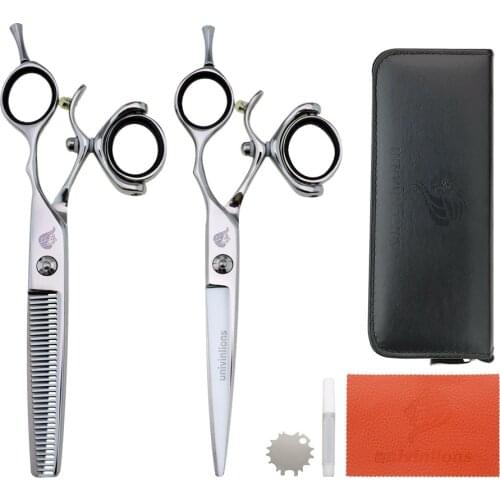 5.5/6" Japanese Hair Scissors Salon Hairdressing Scissors Barber Razor Rotating Thumb Shears Swivel Thumb Scissor Rotary Haircut