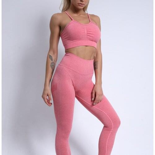 Womens Sportswear Seamless Yoga Set Fitness Clothes High Waist Adjustable Sports Bra+Sexy Gym Leggings Sports Suits Tracksuit