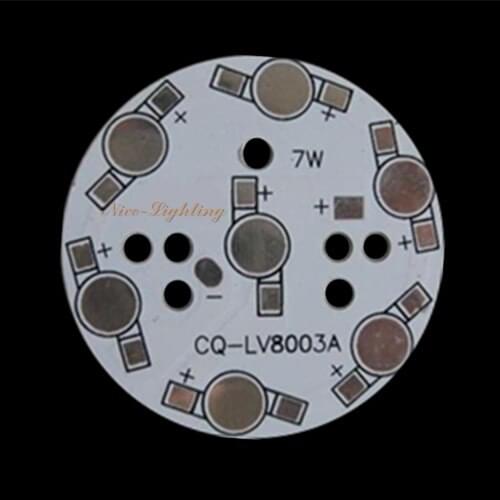 10pcs/lot Excellent Quality 7W LED Aluminum Base Plate, 50mm Diameter LED PCB, High Power Heat Sink Panel
