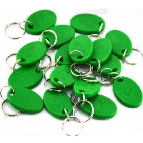 100pcs/lot 125KHz RFID Smile Green Proximity ID Cards Token Tag Key Keyfobs for door access control
