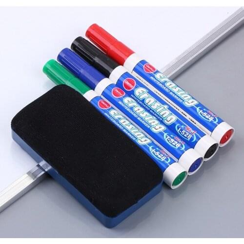 100 Pcs Per Set Water-based Whiteboard Pen Wholesale Office Teaching Stationery Marker Erasable Plastic Whiteboard Pen Wholesale