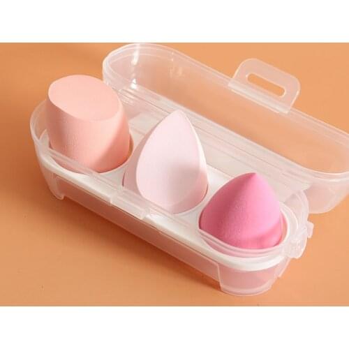 3PCS Dry and Wet Makeup Sponge Water Drop Shape Soft Cosmetic Puff Blending Face Liquid Foundation Concealer Cream Cosmetic Puff