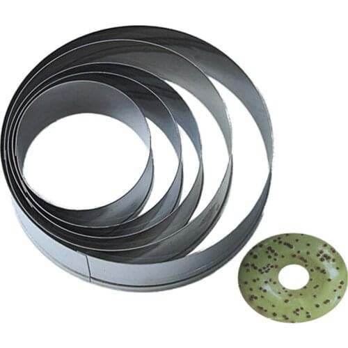 5 Pcs/Set Cake Ring Mold Stainless Steel Round Circle Cookie Mousse Mini Cake Ring Cake Gum Paste Mould DIY Wedding Cake Tools