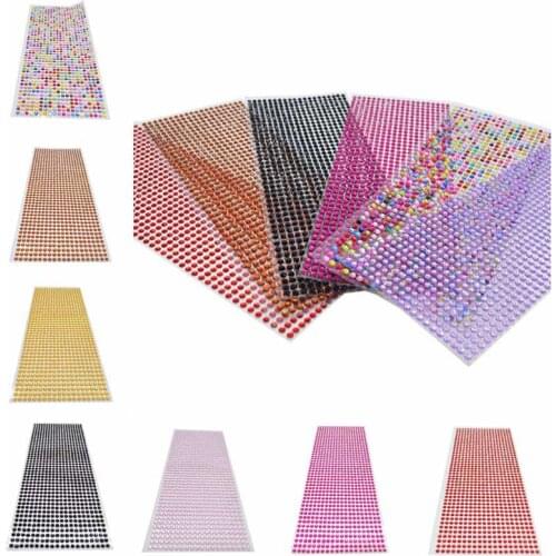 900pcs/set 4mm DIY Self Adhesive Decal Phone PC Art Bling Crystal Acrylic Rhinestone Scrapbooking Stickers Wall Car Sticker