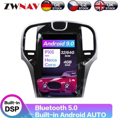 Android 9 PX6 4+64G For Chrysler 300C 2013 2014 - 2019 IPS Screen Tesla Radio Car Multimedia Player GPS Navigation Audio Video