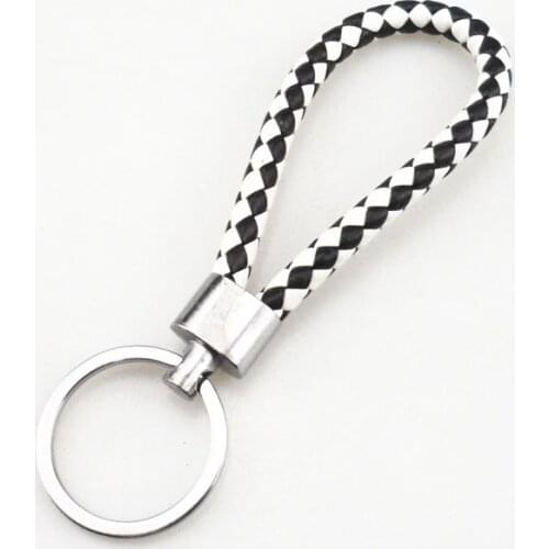 Car Hand-woven leather rope keychain gift for Cadillac XTS SRX ATS CTS/Renault Koleos Fluenec Latitude