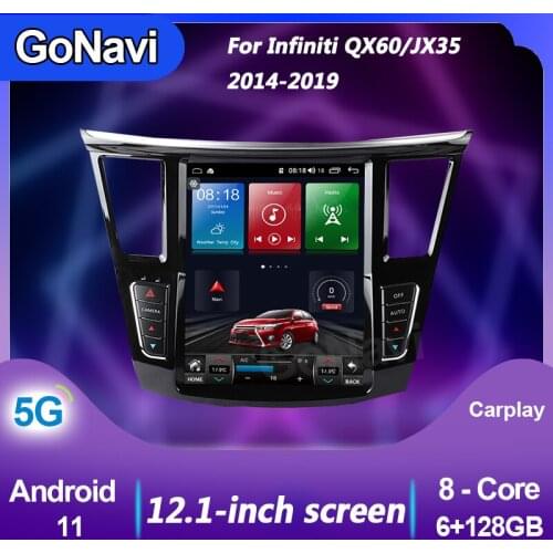 Tokesla Telsa Car Radio Gps Android For Infiniti QX60 JX35 Video Central Multimedia DVD Automotivo Players calplay 5G 2014-2019