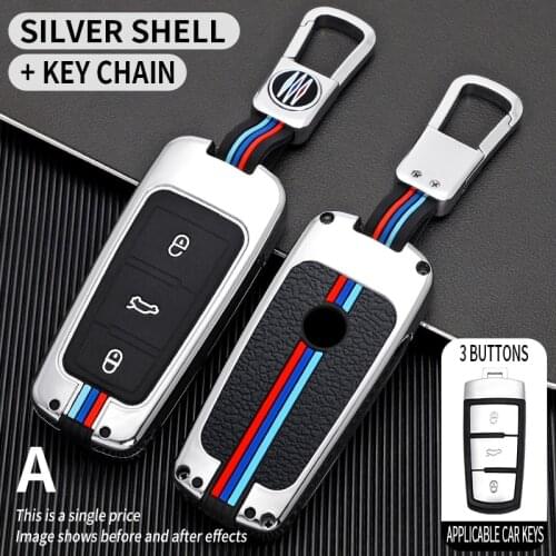 Alloy Car Key Cover Case for Volkswagen for VW CC Passat B6 B7 Passat 3C CC Maogotan R36 B5 B7L Key Cover Styling Accessories