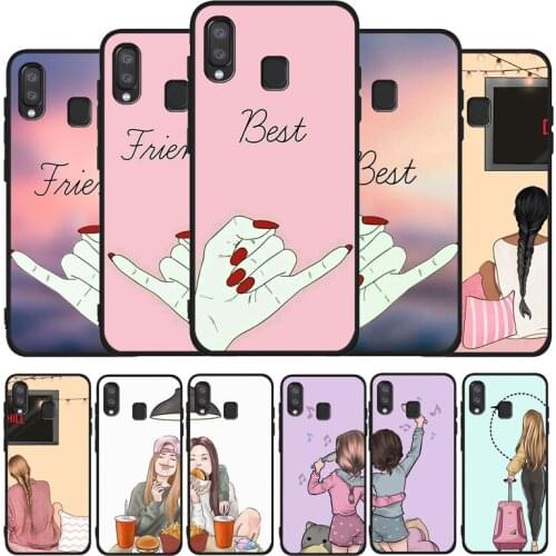 Best friend couple Soft phone Case For Samsung A10 A20E A30 A40 A50 A60 A70 M10 M20 M30S M40 A01 A21 A31 A51 A71 4G Cover