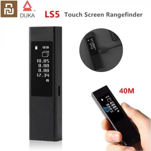 DUKA LS5 Laser Rangefinder Distance Meter OLED Touch Screen 40M Electronic Digital Ruler Laser Tape Measure Range Finder