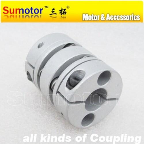 CNC part OD26mm L34mm Bore 5mm 6mm 6.35mm 8mm 10mm double Flexible diaphragm coupler for Servo stepper motor coupling 3D printer