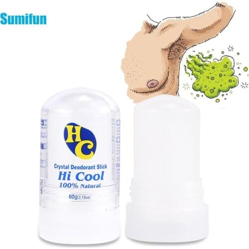 60g Men Women Crystal Deodorant Alum Stick Underarm Odor Remover Antiperspirant Unscented Deodorant Stick Body Health Care Tool
