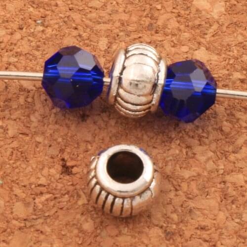 Lantern Bead Rondelle Beads 4.9x6.7mm 96PCS Zinc Alloy Spacers Jewelry Findings L551