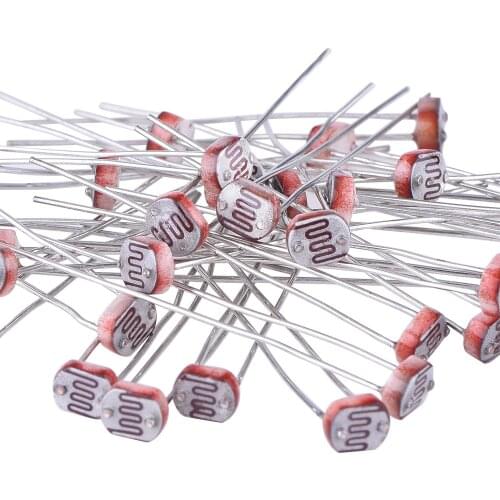 50PCS LDR 5MM Photo Light Sensitive Resistor Photoelectric Photoresistor 5528 GL5528 5537 5506 5516 5539 5549 For Arduino