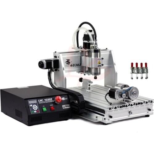 4030 Z-800W USB CNC router milling machine with 4axis for 3D wood article working