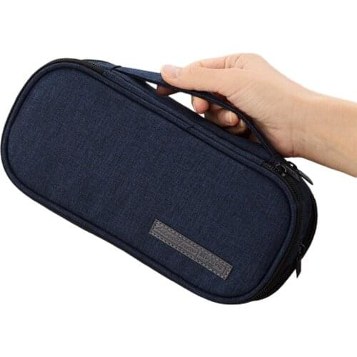 Kawaii Canvas Large Capacity Pencil Case Bag Portable Pen Brushes Pouch Box Gift Y5GE