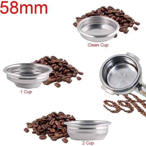 Stainless Steel Non Pressurized Coffee Filter Basket 2 Cup Triple Portafilter Filter For Kitchen Coffee Maker Accessories Parts