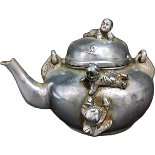 Collection of copper wuzidenke pot wine decoration