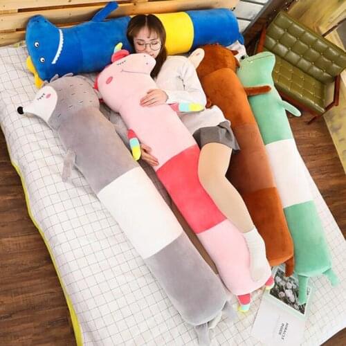 Plush Animal Hedgehog Pillow And Soft Strip Sleeping Cylinder Pillow Doll Creative Lazy Plush Toy Children Pillow Birthday Gift