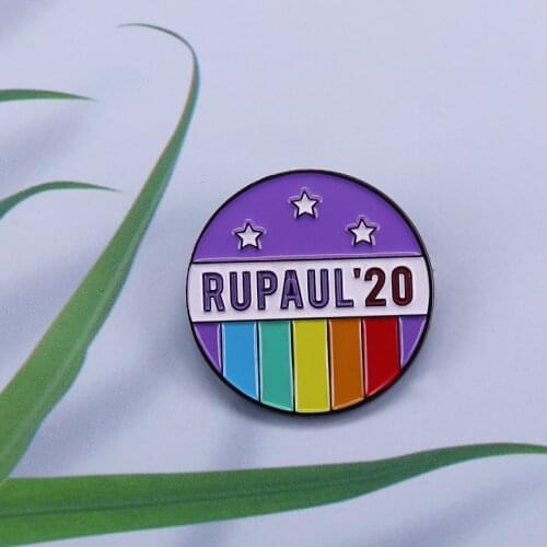 2019 new RuPaul '20 Enamel Lapel Pin Americal Volatile famous singer actor brooch for lapel jackets backbag