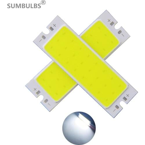 New 12V DC 7W LED Light Source 62*20mm COB Chip On Board Cold White 6500K LED for Lights Work Lamp Automotive Bulb