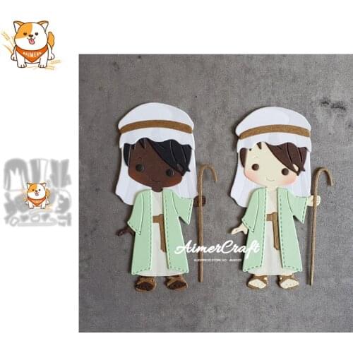 Shepherd Easter Metal Cutting Dies Mold Knife Scrapbooking Stencil DIY Embossing Craft Die Cuts Card Making New Dies For 2021