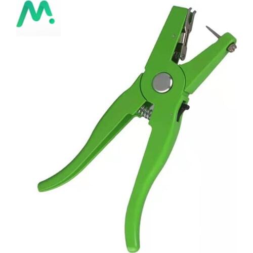 Ear tag pliers Green Animal Control Device Metal Ear Thorn Tongs For Pig Cow Sheep Rabbit Identification Tool Livestock Supplier