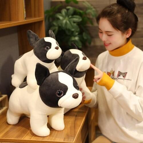 35/40/45CM Bulldog Plush Toy Soft Stuffed Animal Cute Simulation Dog Dolls Stuffing Plush Dog Toys for Kids Birthday Gift