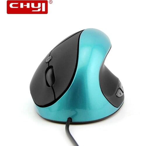 CHYI Wired Vertical Mouse Ergonomic 800/1000/1200DPI USB 2.0 Cable Computer With Pad