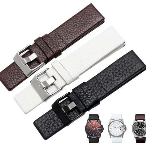 22mm 24mm 26mm 28mm 30mm Genuine Leather Watchband for Diesel Watch Strap for DZ1405 DZ4323 DZ7313 DZ7322 DZ4386 Band Bracelet