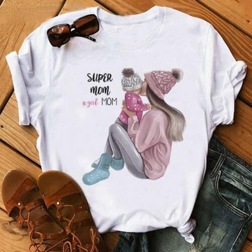 Cute Mom Shirt Women Mothers Love Print Harajuku Mama Aesthetic Fashion Funny Clothes Graphic Vogue Blusas Mujer Blouses Top