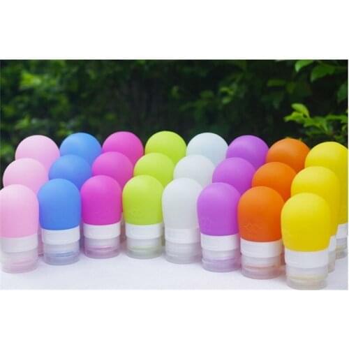 Silicone Shampoo Shower Gel Lotion Sub-bottling Tube Squeeze Tool Travel Bottles 3 Sizes