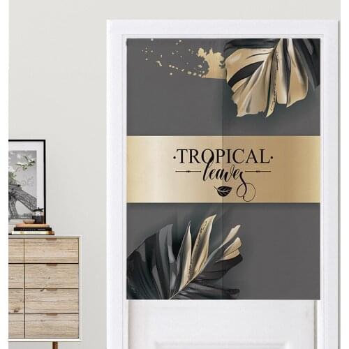 Nordic Leaves Door Curtain Partition Curtain Bedroom Curtain Kitchen Curtain Feng Shui Curtain Noren