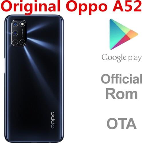 DHL Fast Delivery Oppo A52 4G LTE Smart Phone 5 Cameras 6.55" 90HZ Screen 5000mAh 18W Fast Charger 8GB RAM 128GB ROM Fingerprint