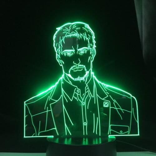 Anime Attack on Titan Reiner Braun for Bedroom Decor Light Kids Birthday Gift Attack on Titan 3d Lamp USB 3d Led Night Light