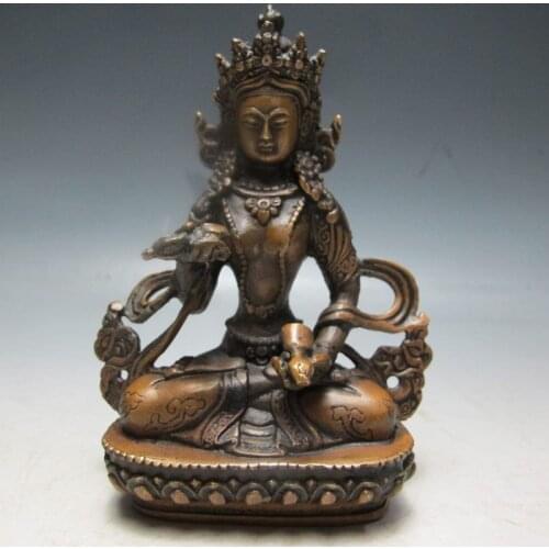 Tibet Tibetan Buddhism Bodhisattva Vajrasattva Buddha Bronze Statue