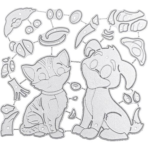 DIY Embossing Cat and Dog Stencil Carbon Steel DIY Album Paper Card Mould