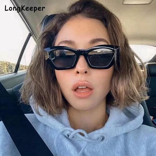 Vintage Square Cat Eye Sunglasses Women Luxury Brand Gradient Sun Glasses Female Sexy Small Frame Hip Hop Eyewear Oculos De Sol
