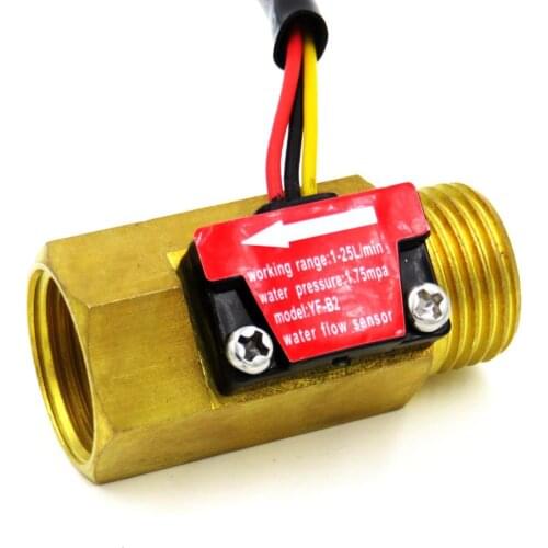YF-B2 iSentrol Hall Effect Flow Sensor Water 1-25L/min BSP G1/2" Threaded End Quick Connection 3% error Turbine flowmeter