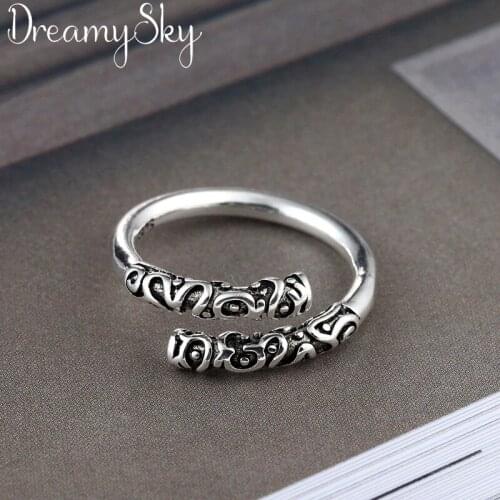 New Trendy Bridal Jewelry Silver Color Retro Rings For Women Girls Gift Bohemian Vintage Large Engagement Ring Anillos