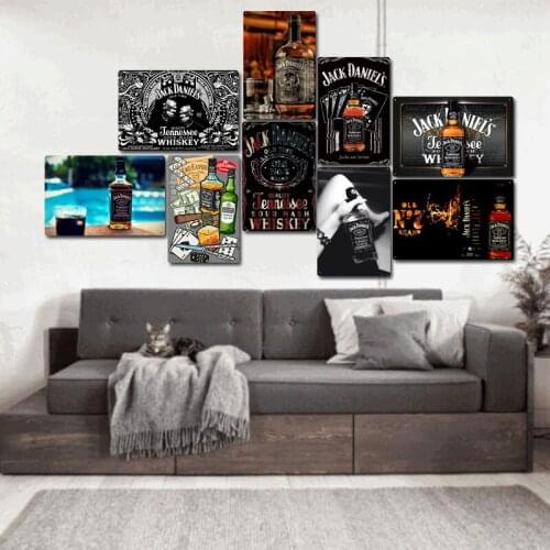 Tin Sign Vintage Pub Decoration Wine Metal Plaques Art Painting Hotel Tavern Garage Wall Stickers Poster Home Plate Decoration